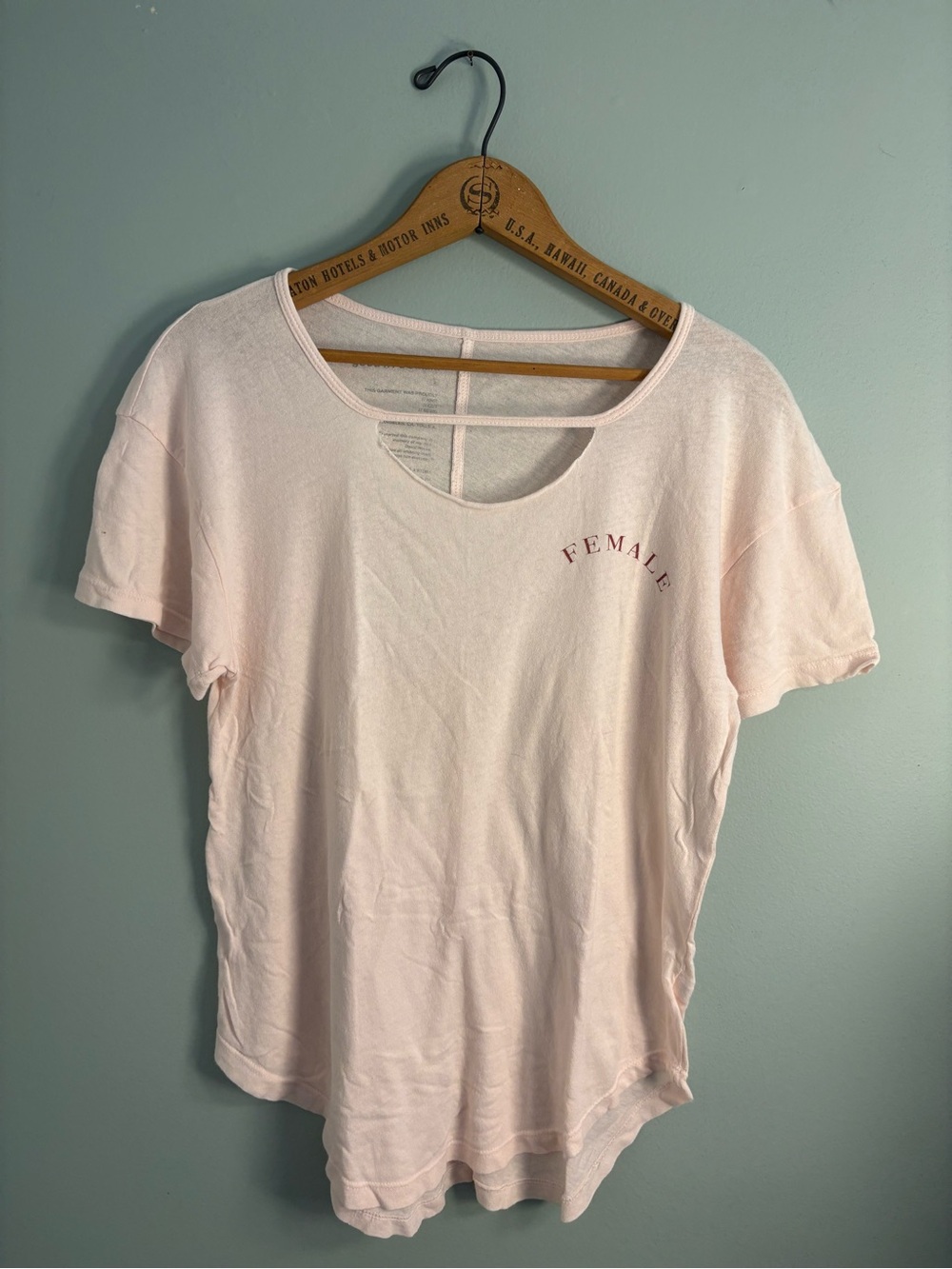 good hYOUman Female Pink Scoop Neck Women’s Tee